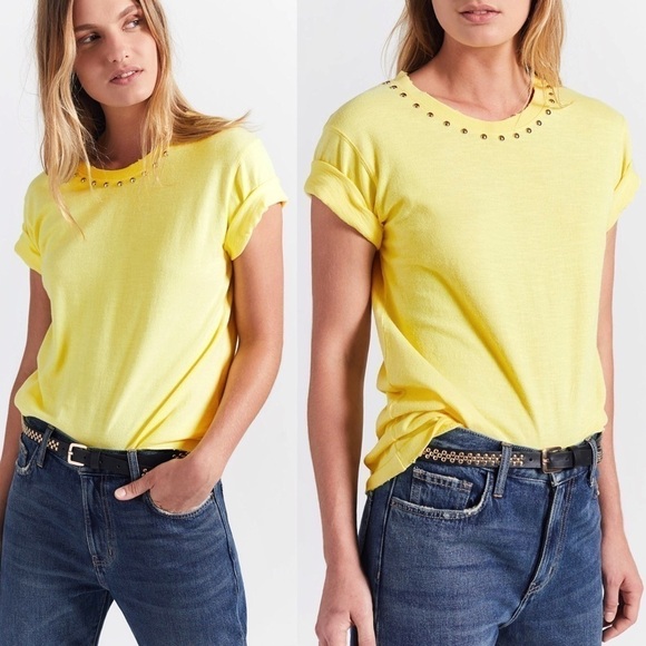 Current/Elliott The Glitter Rock Studded Tee - Picture 1 of 11